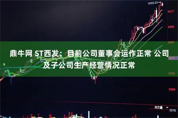 鼎牛网 ST西发：目前公司董事会运作正常 公司及子公司生产经营情况正常